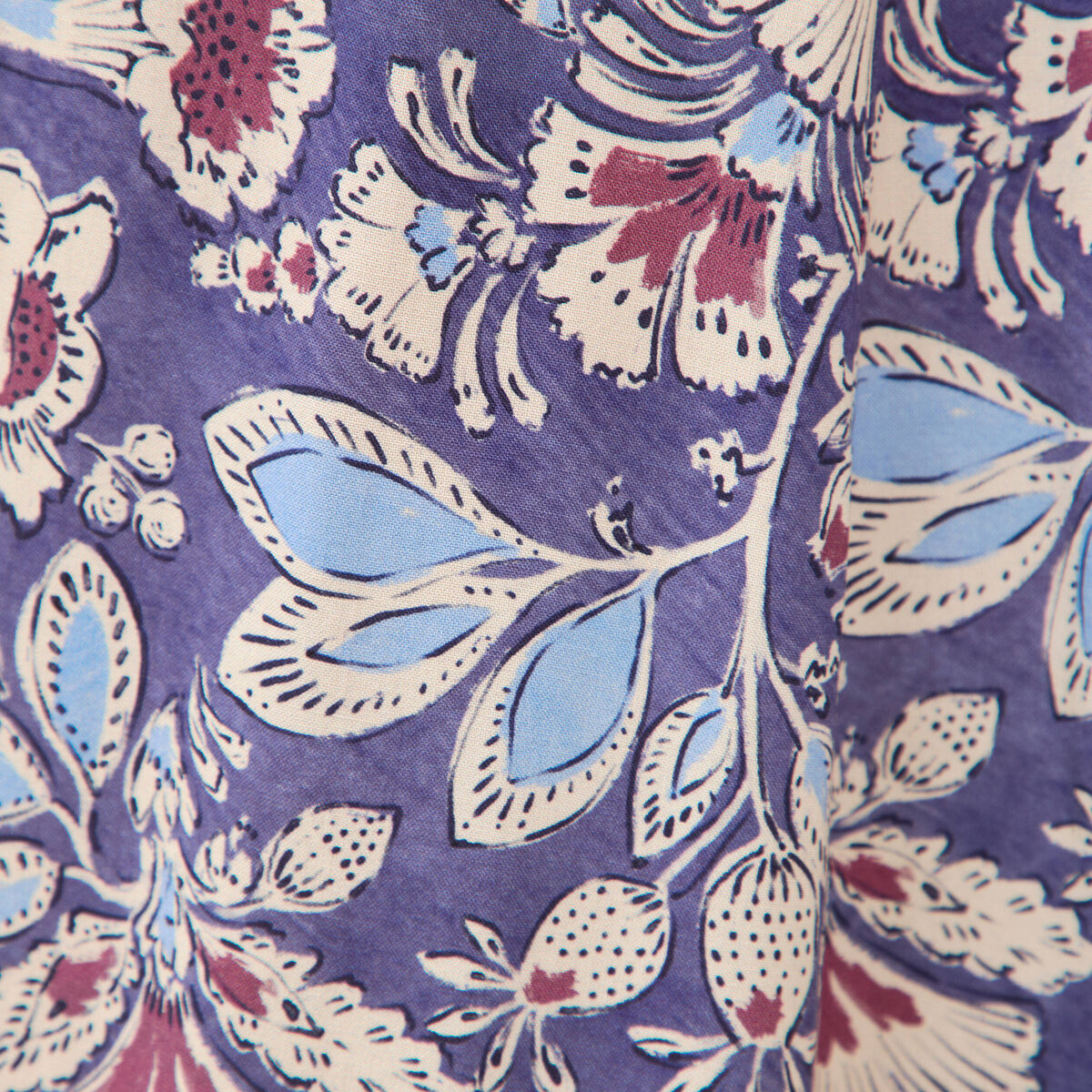 Jupe fluide bleu femme