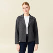 Gilet manches longues gris femme