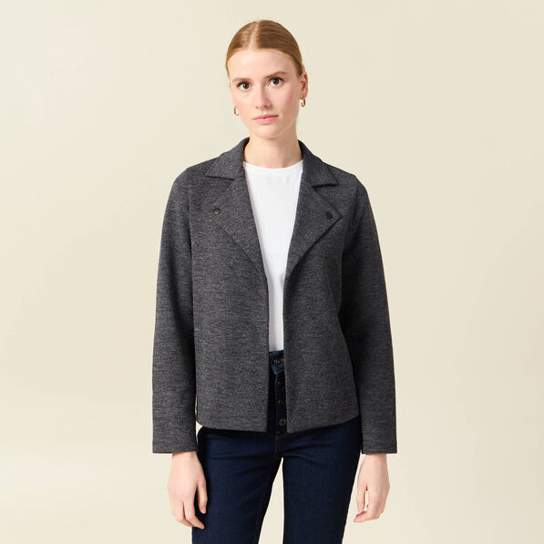 Gilet manches longues gris femme