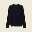 Pull fin col rond manches longues bleu marine homme