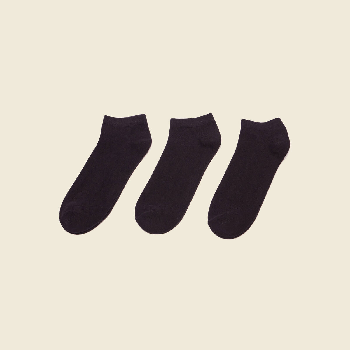 Lot 3 paires chaussettes noir homme
