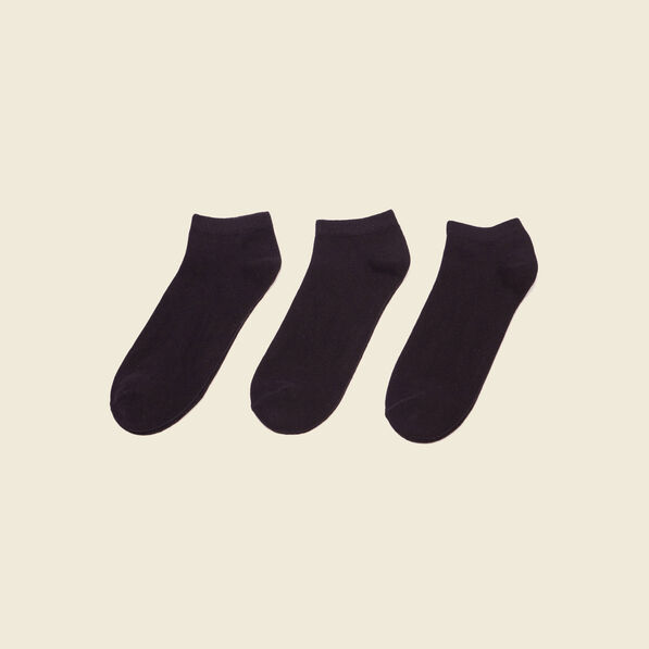 Lot 3 paires chaussettes noir homme