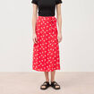 Jupe fluide rouge femme