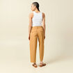 Pantalon barrel cargo taille standard jaune moutarde femme