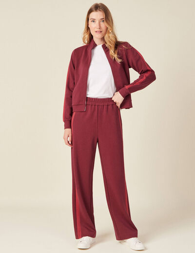 Pantalon jogging large prune femme
