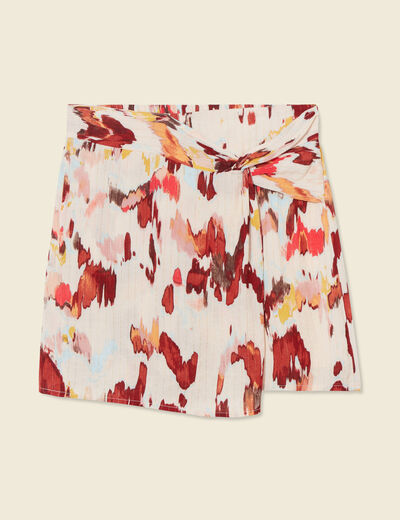 Jupe-short droite fluide sable femme