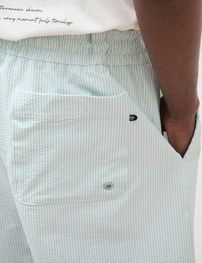 Short de bain bleu gris homme
