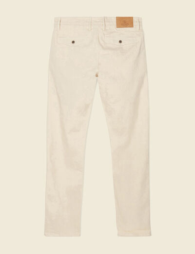 Pantalon chino slim beige homme
