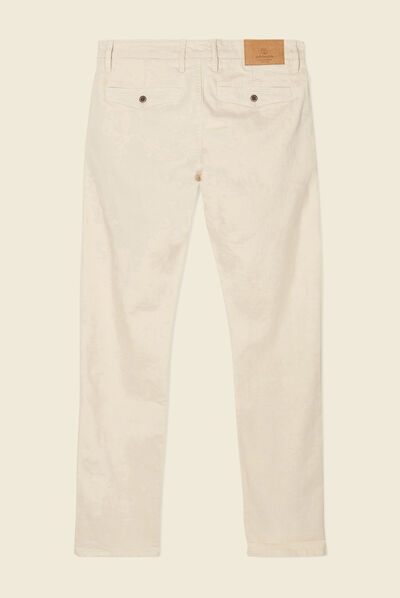 Pantalon chino slim beige homme