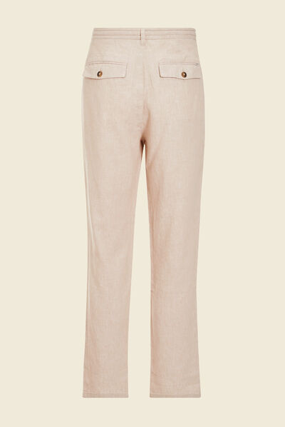 Pantalon chino à coulisse beige homme