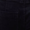 Pantalon flare taille haute en velours bleu fonc&eacute; femme