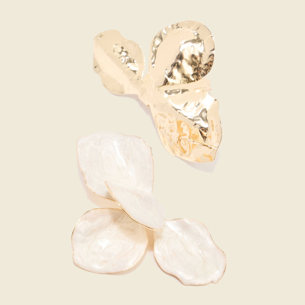 Boucles d'oreilles blanc femme
