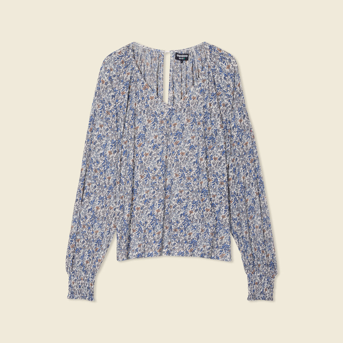 T-shirt manches longues bleu clair femme