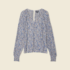 T-shirt manches longues bleu clair femme