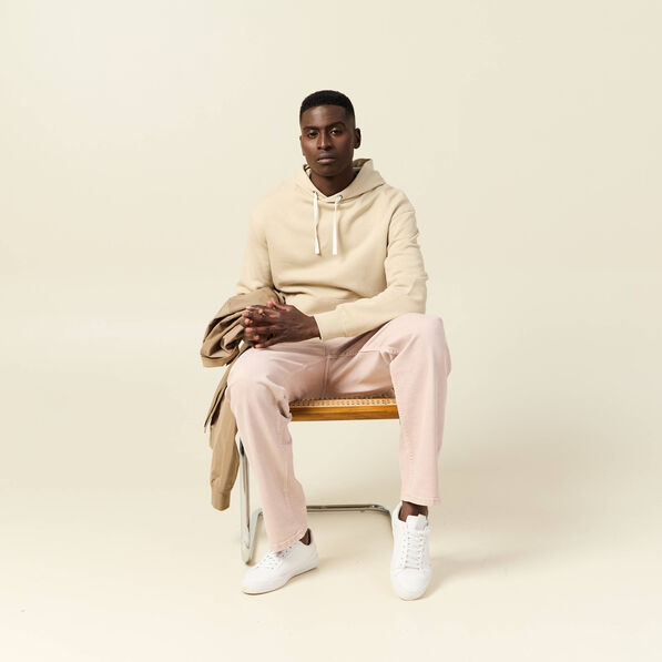 Sweat à capuche beige homme