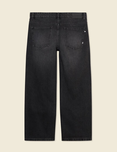Jeans large 5 poches denim snow noir homme