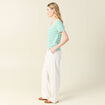 T-shirt manches courtes vert turquoise femme