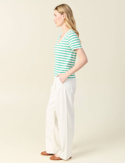 T-shirt manches courtes vert turquoise femme