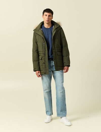 Sweat manches longues en coton bleu marine homme