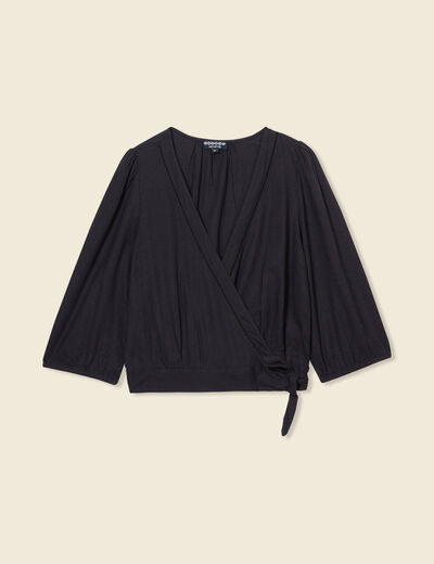 Blouse éco-responsable noir femme