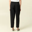 Pantalon slouchy taille haute 7/8&egrave;me noir femme