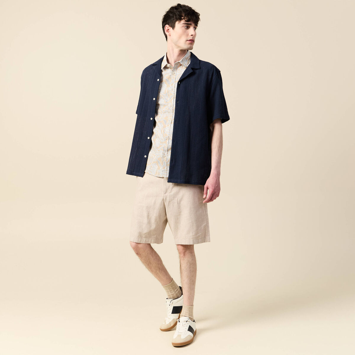 Chemise manches courtes vert homme