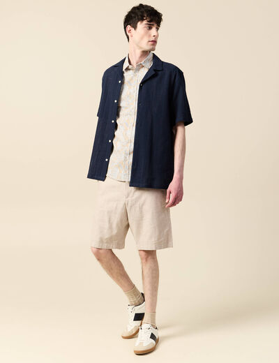Chemise manches courtes vert homme