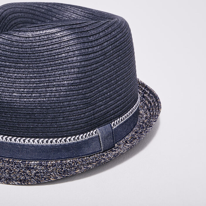 Chapeau borsa bleu marine homme