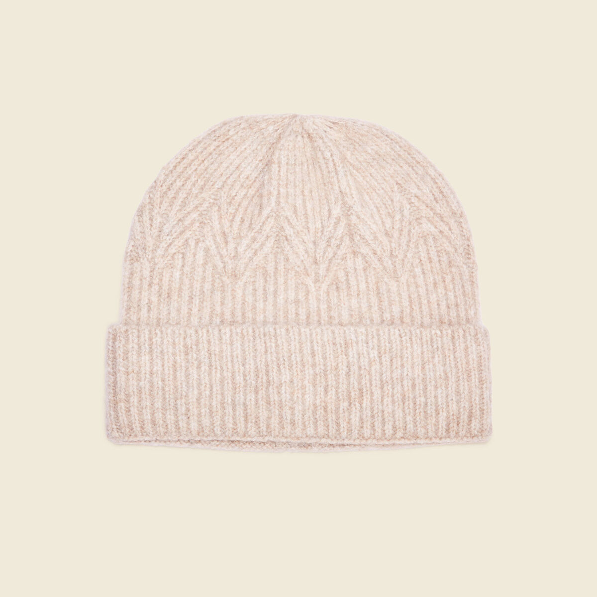 Bonnet éco-responsable beige femme