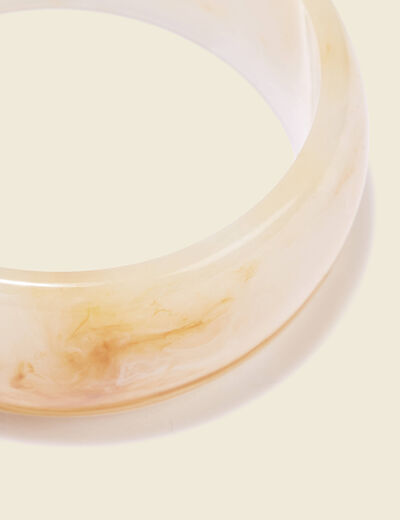 Bracelet manchette ecru femme