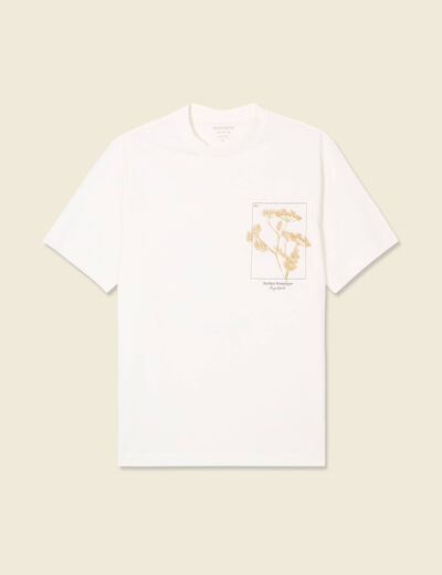 T-shirt manches courtes ecru homme