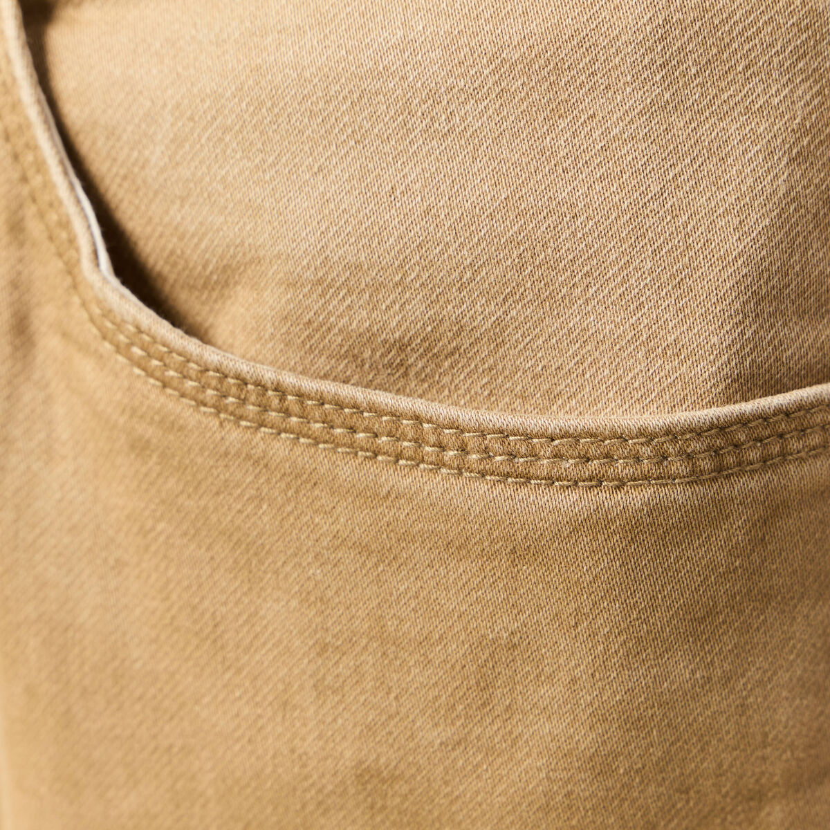 Jeans straight longueur 32 denim camel homme