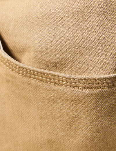 Jeans straight longueur 32 denim camel homme