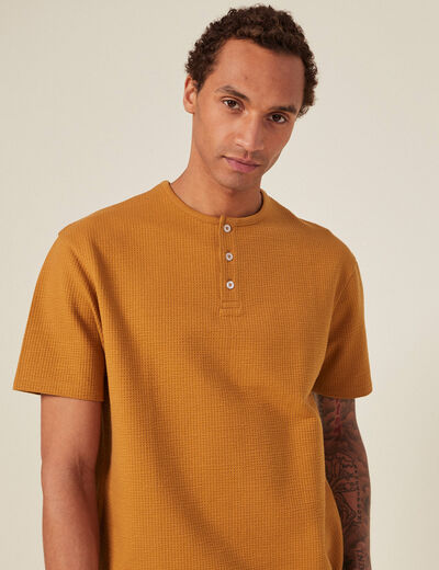 T-shirt oversize manches courtes camel homme