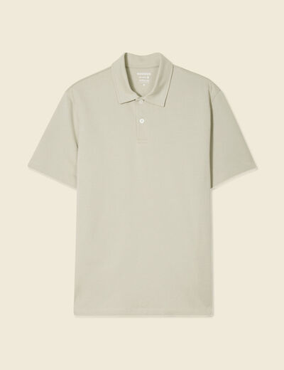 Polo manches courtes beige homme