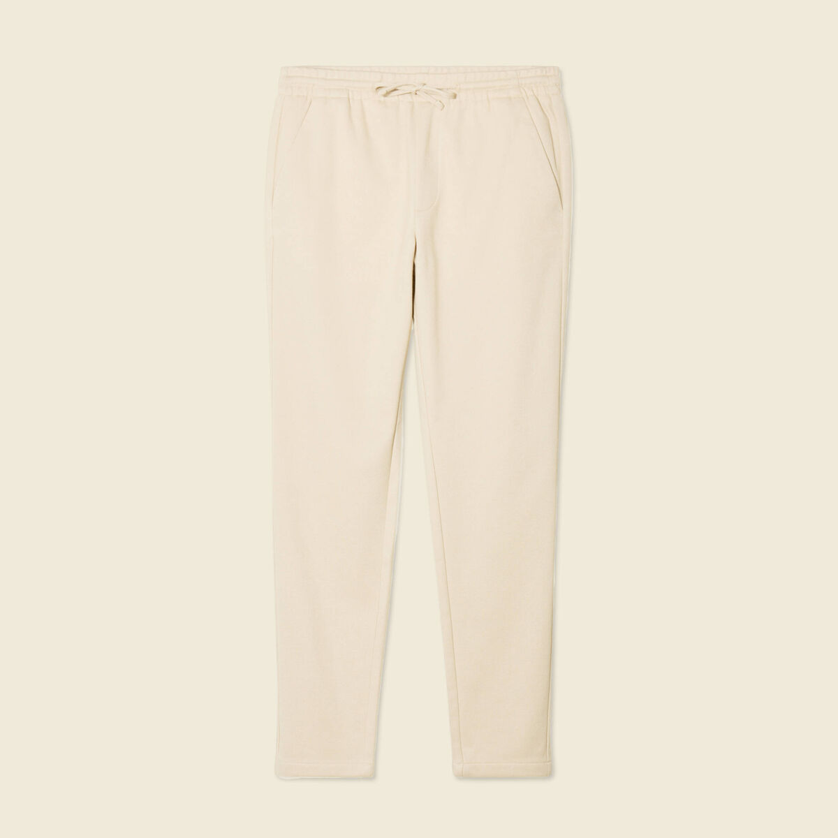Pantalon jogger élastiqué beige homme