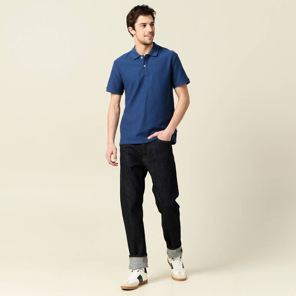 Polo manches courtes bleu foncé homme