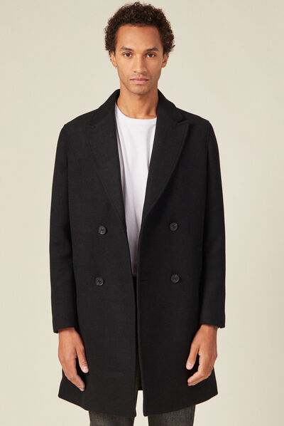 Pardessus éco-responsable noir homme