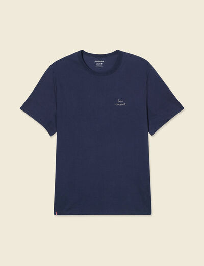 T-shirt manches courtes bleu marine homme