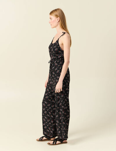 Combinaison pantalon bretelles noir femme