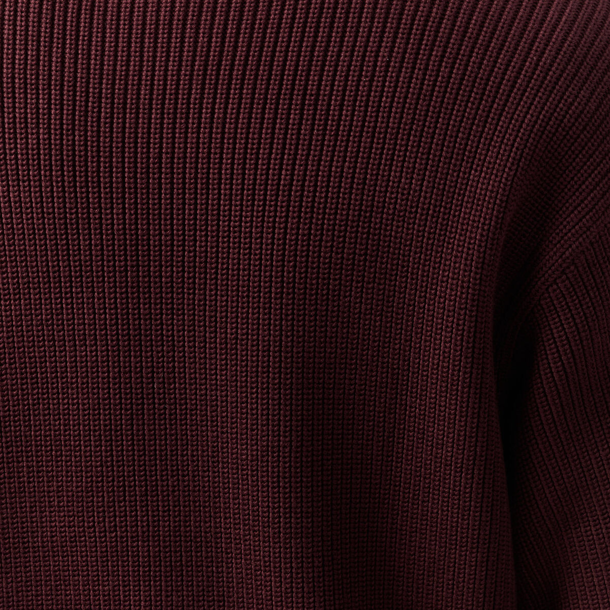 Pull droit manches longues bordeaux homme