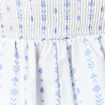Top col droit à bretelles en coton bleu clair femme