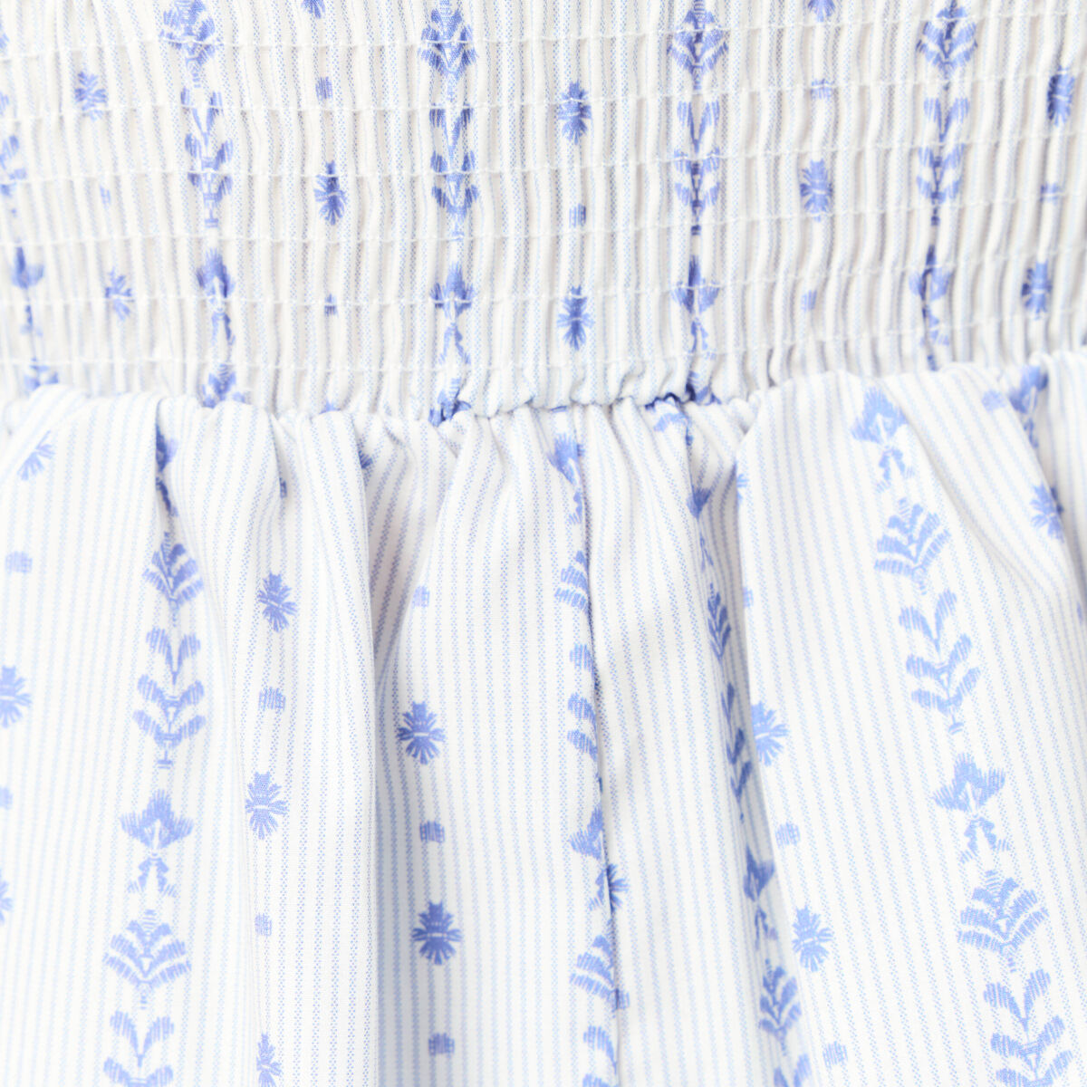 Top col droit à bretelles en coton bleu clair femme
