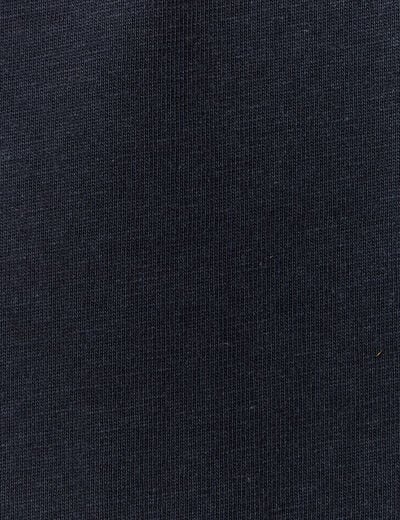 T-shirt en coton manches courtes bleu marine homme