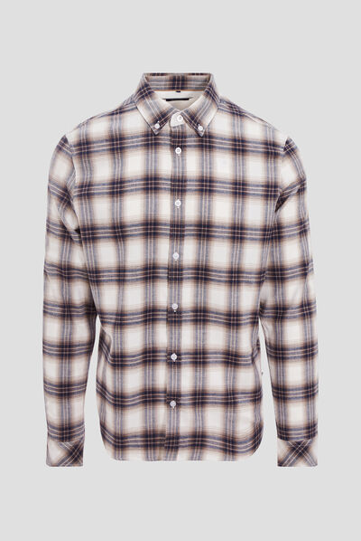 Chemise manches longues ecru homme