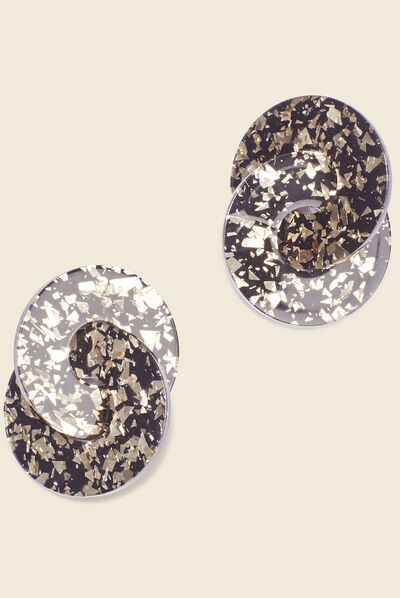 Boucles d'oreilles clous noir femme
