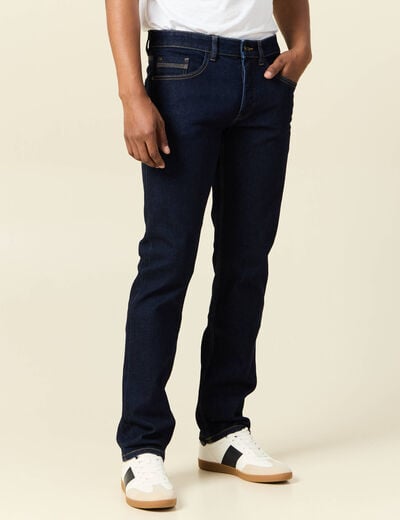Jeans regular longueur 34 denim brut clean homme