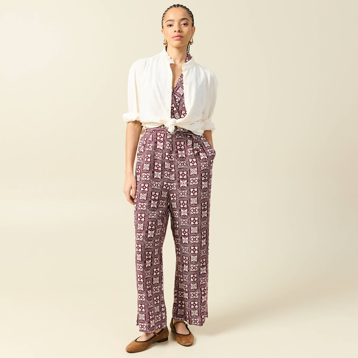 Combinaison salopette sans manches bordeaux femme