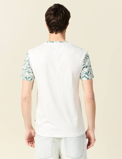 T-shirt manches courtes marron clair homme