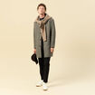 Manteau col classique manches longues camel homme